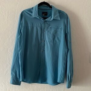 Marmot Shirt Men’s L Blue Long Sleeve Vented Style D51200‎ Hiking Fishing